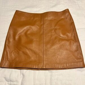 Old Navy Brown Leather Miniskirt